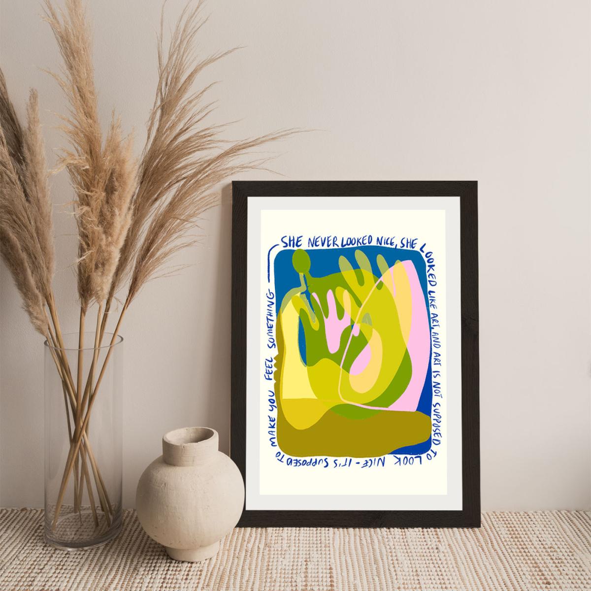 She Looked Like Art Art Print Black Frame – image 8