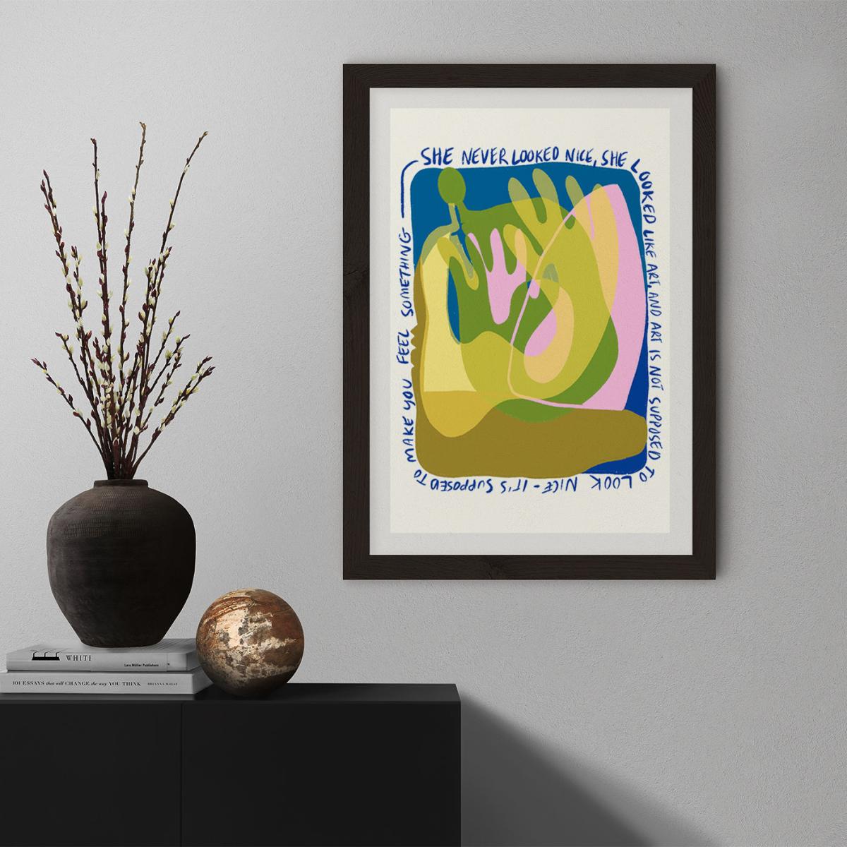 She Looked Like Art Art Print Black Frame – image 9