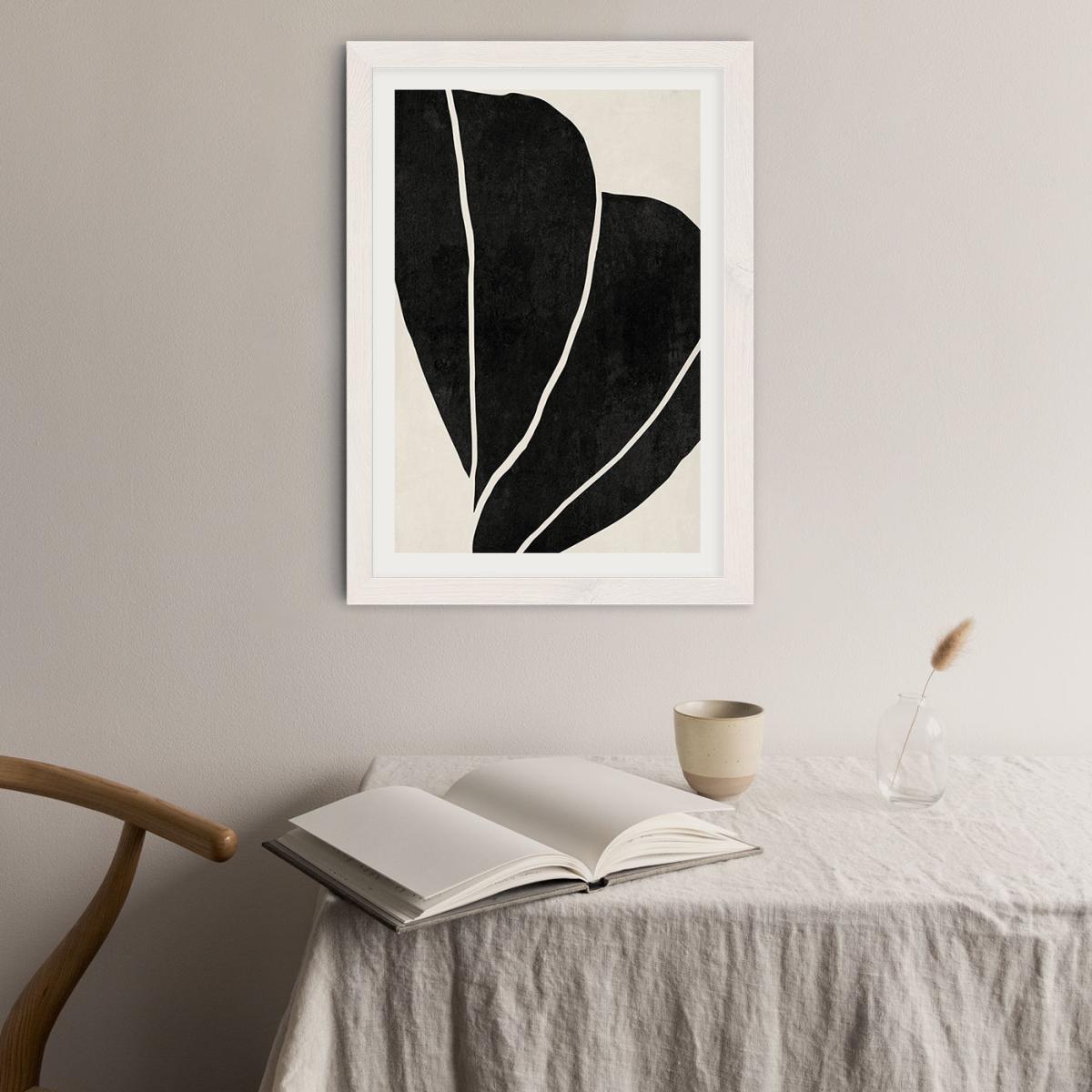 Twined 02 Black Art Print White Frame – image 2