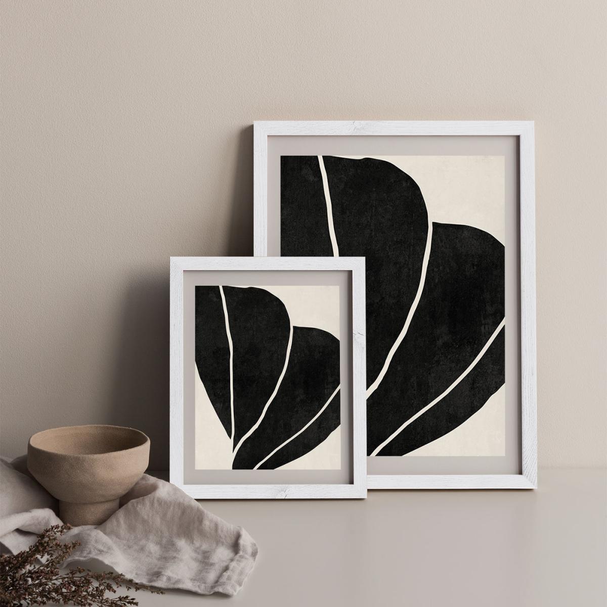 Twined 02 Black Art Print White Frame – image 11