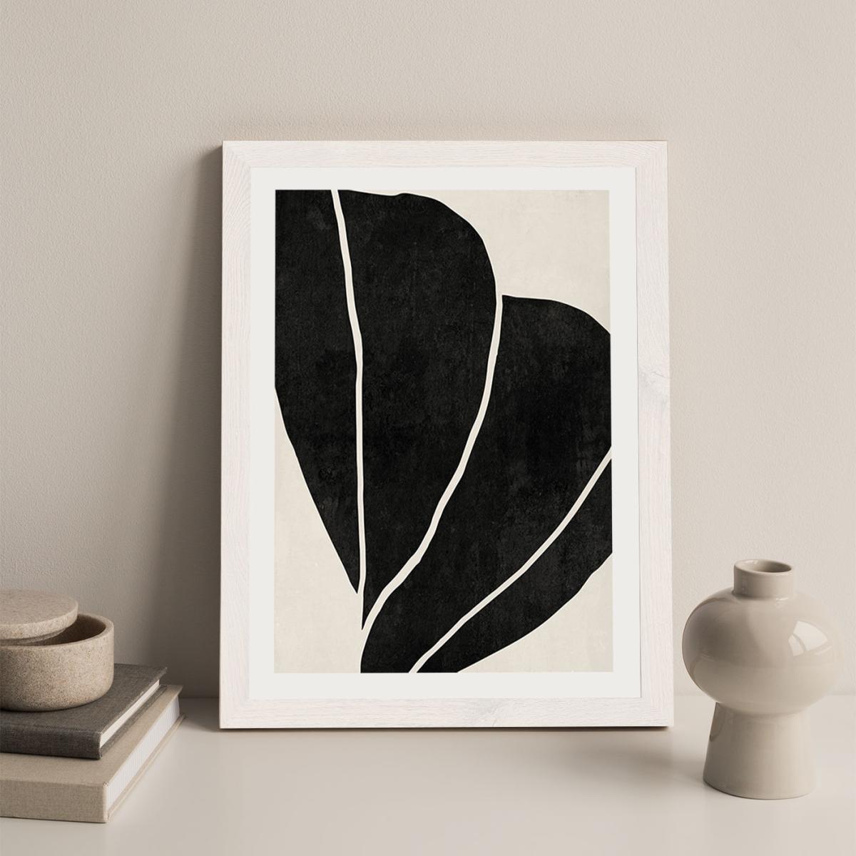 Twined 02 Black Art Print White Frame – image 4