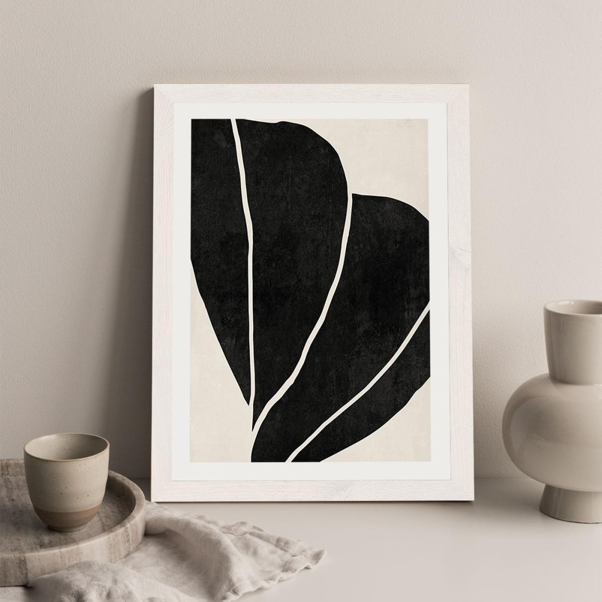 Twined 02 Black Art Print White Frame – image 5