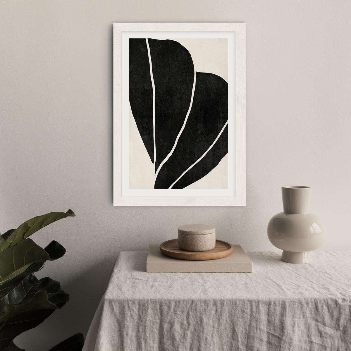 Twined 02 Black Art Print White Frame – image 6