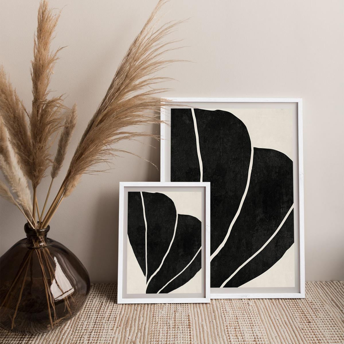 Twined 02 Black Art Print White Frame – image 7