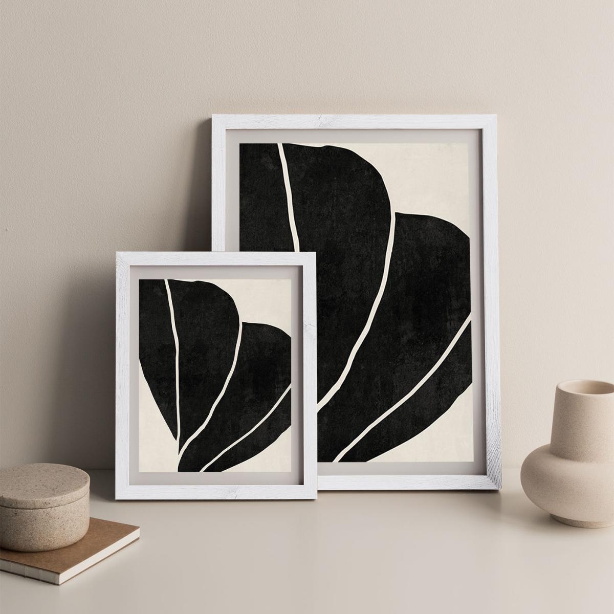Twined 02 Black Art Print White Frame – image 8
