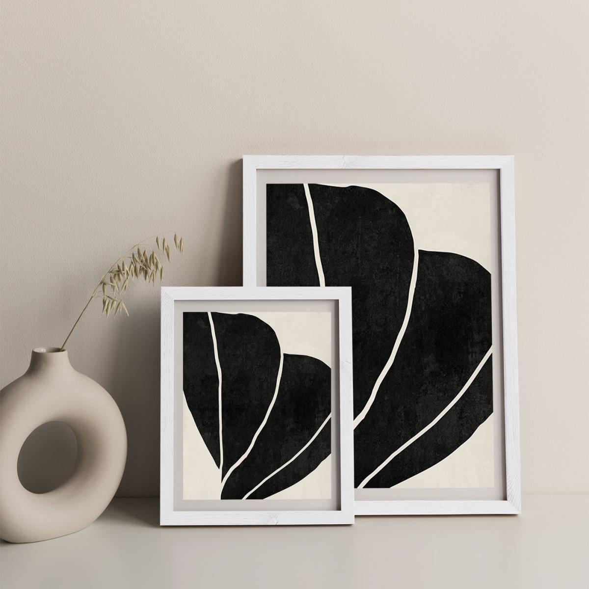 Twined 02 Black Art Print White Frame – image 9