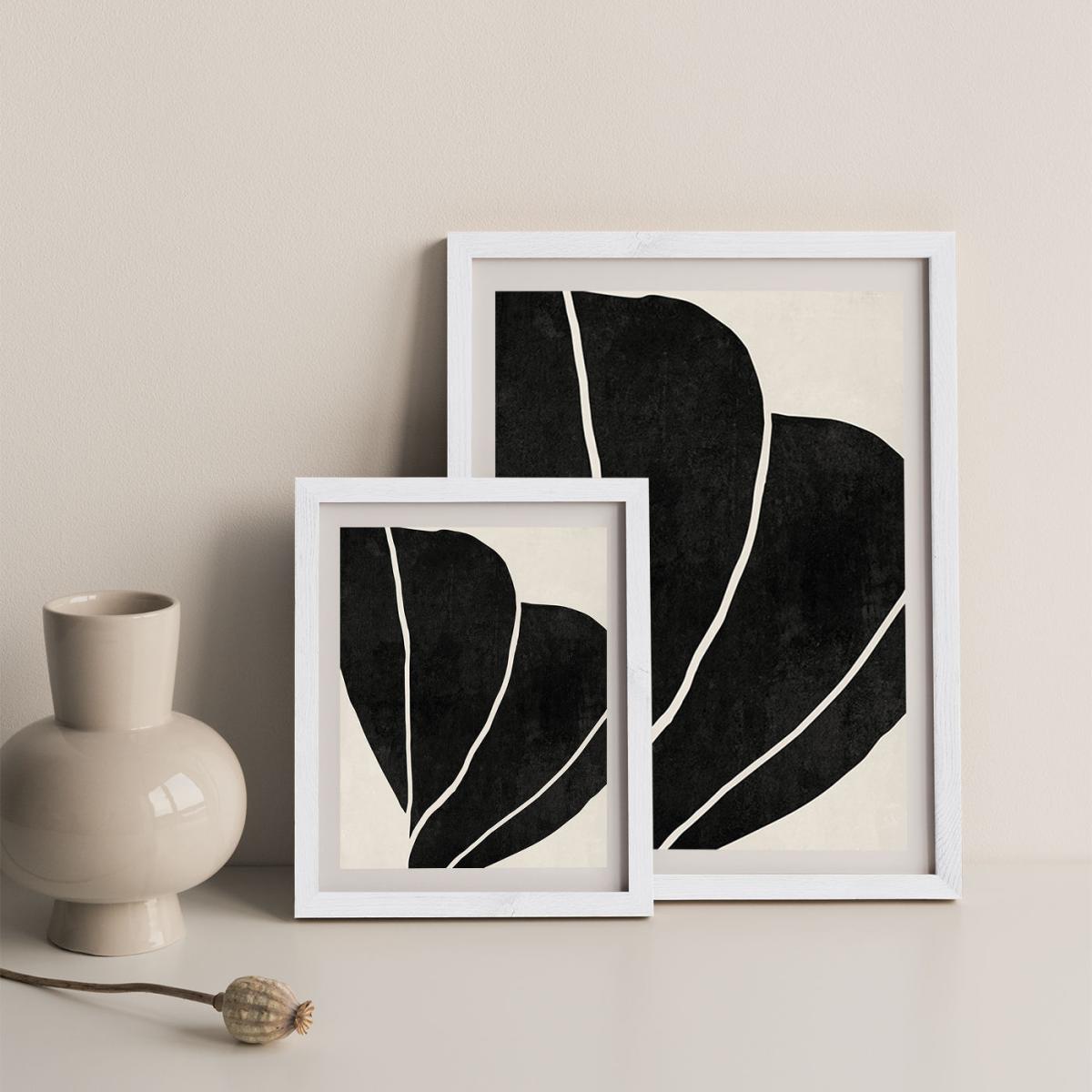 Twined 02 Black Art Print White Frame – image 10