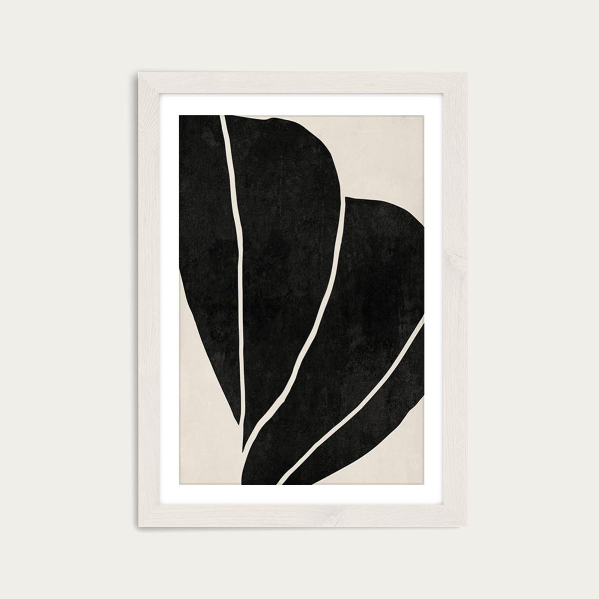 Twined 02 Black Art Print White Frame – image 1