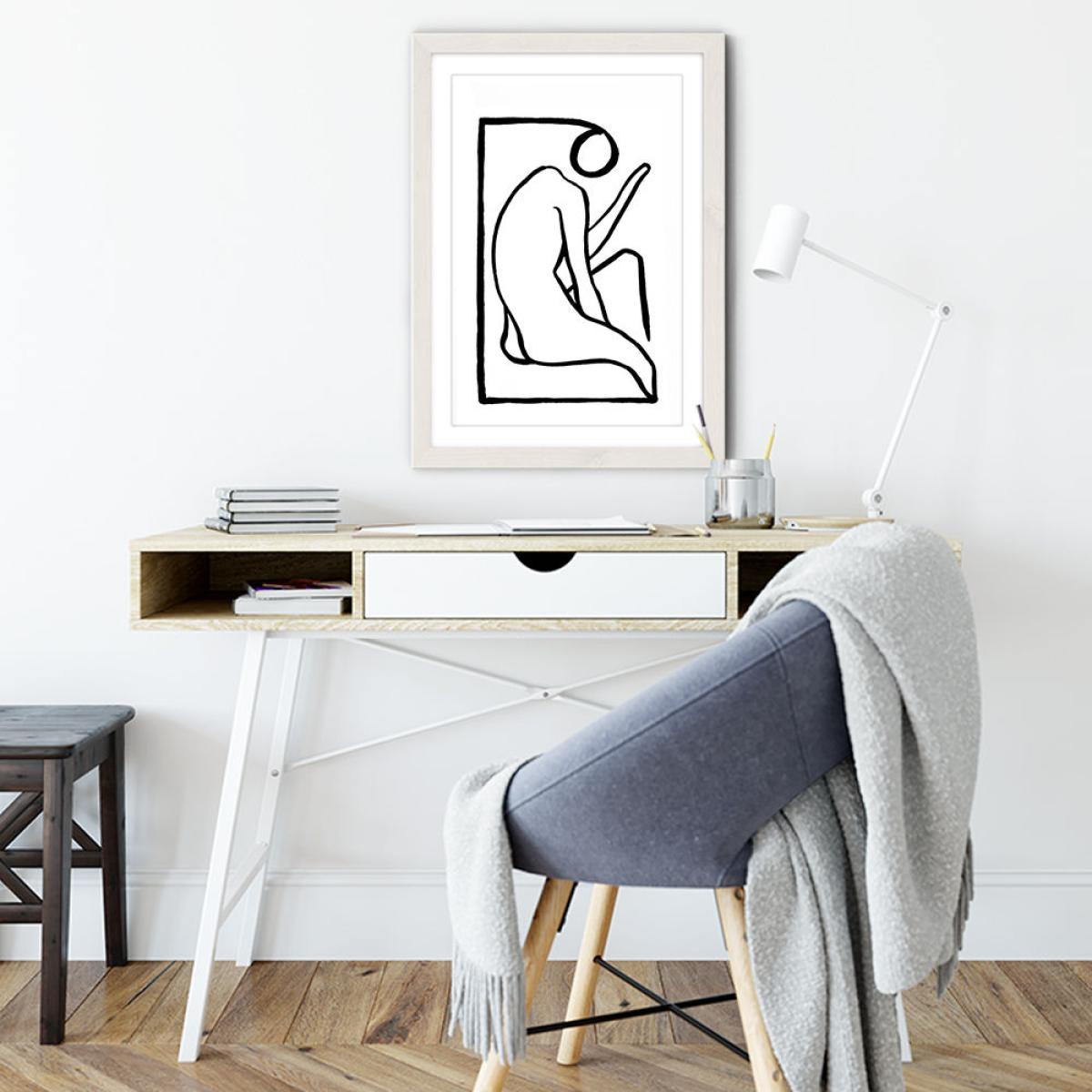 Nude Art Print White Frame – image 4