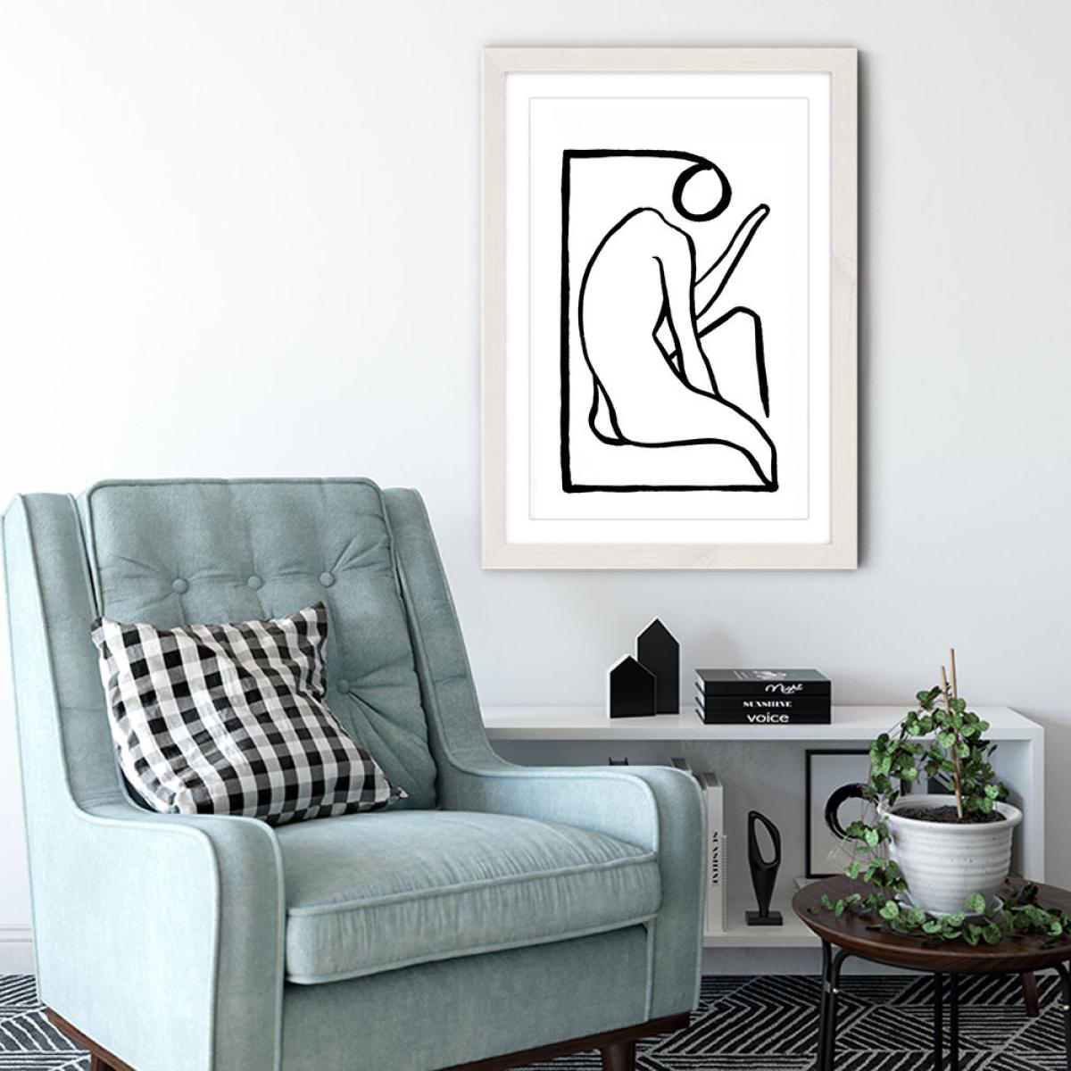 Nude Art Print White Frame – image 5