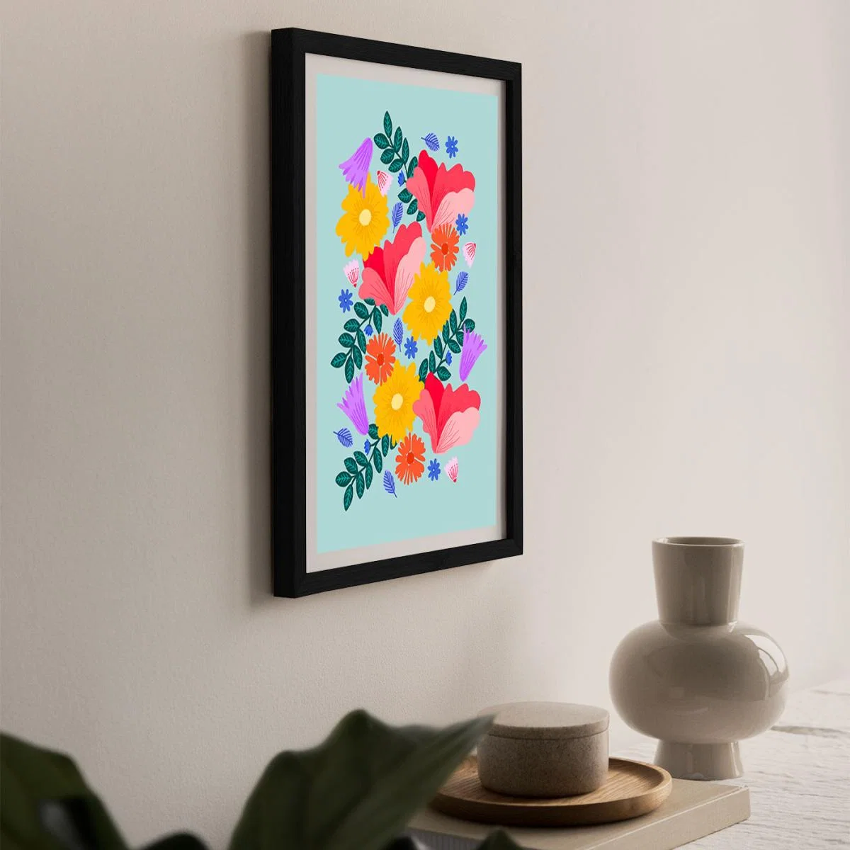 Patient Flowers Art Print Black Frame – image 5