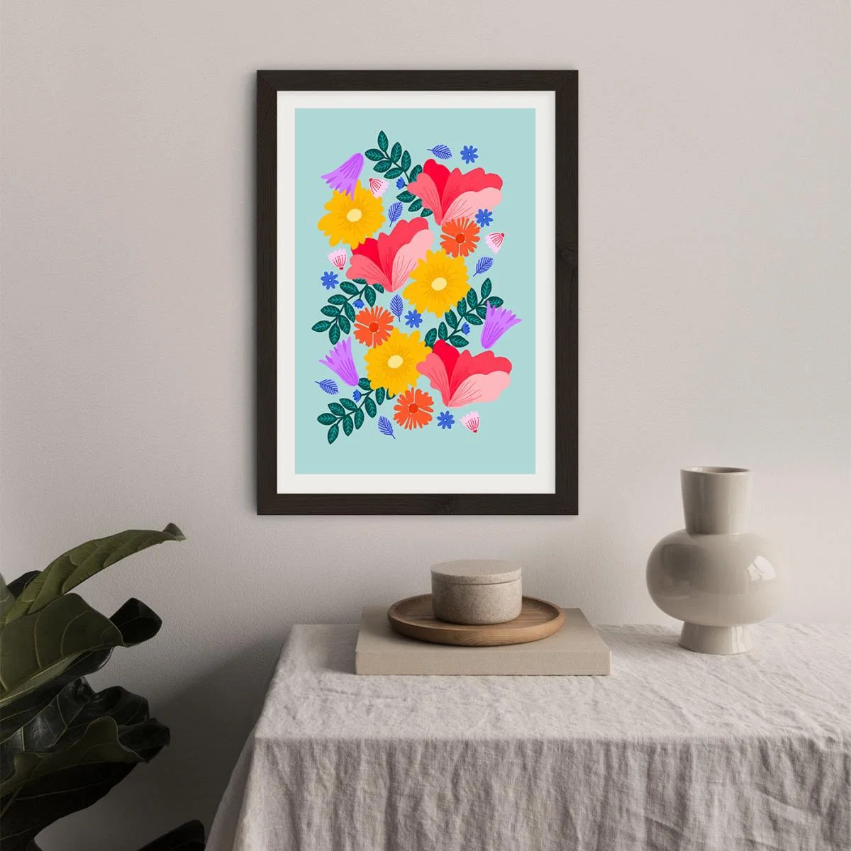 Patient Flowers Art Print Black Frame – image 7
