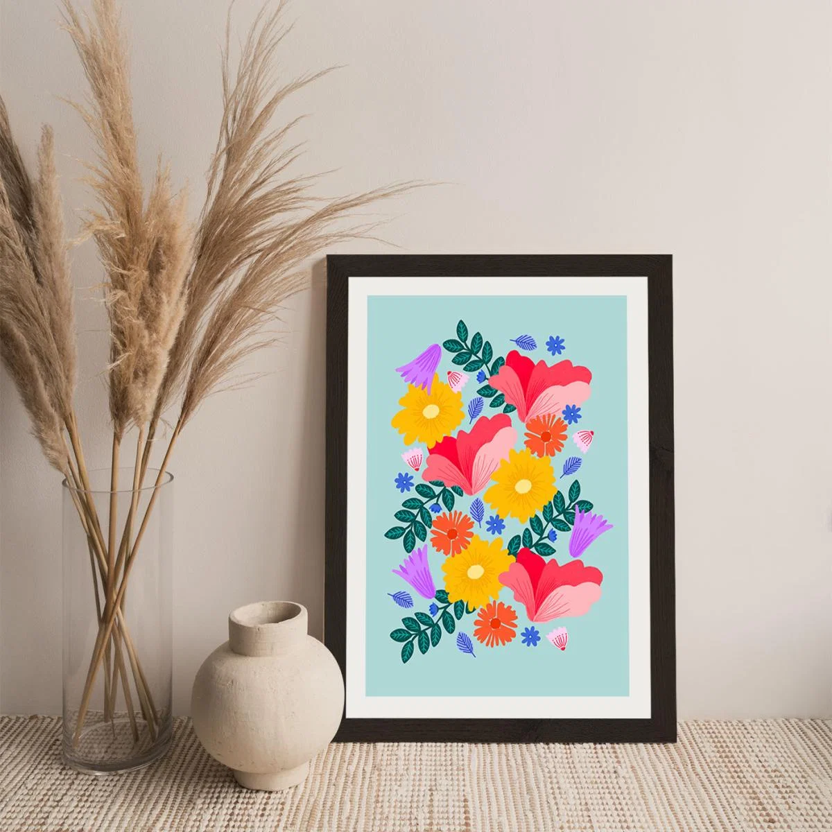 Patient Flowers Art Print Black Frame – image 8