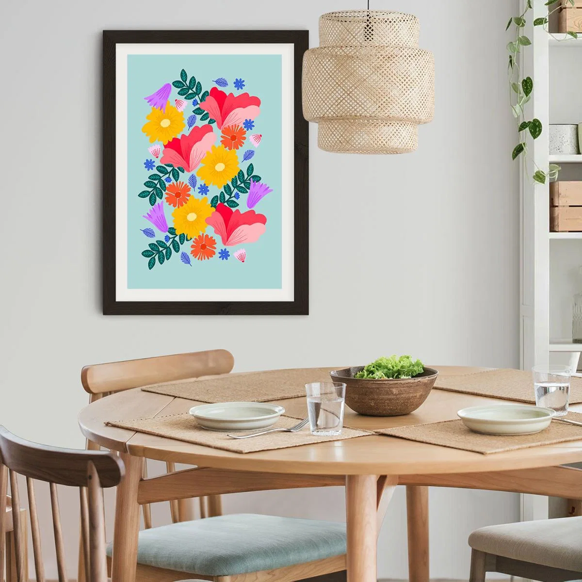 Patient Flowers Art Print Black Frame – image 9