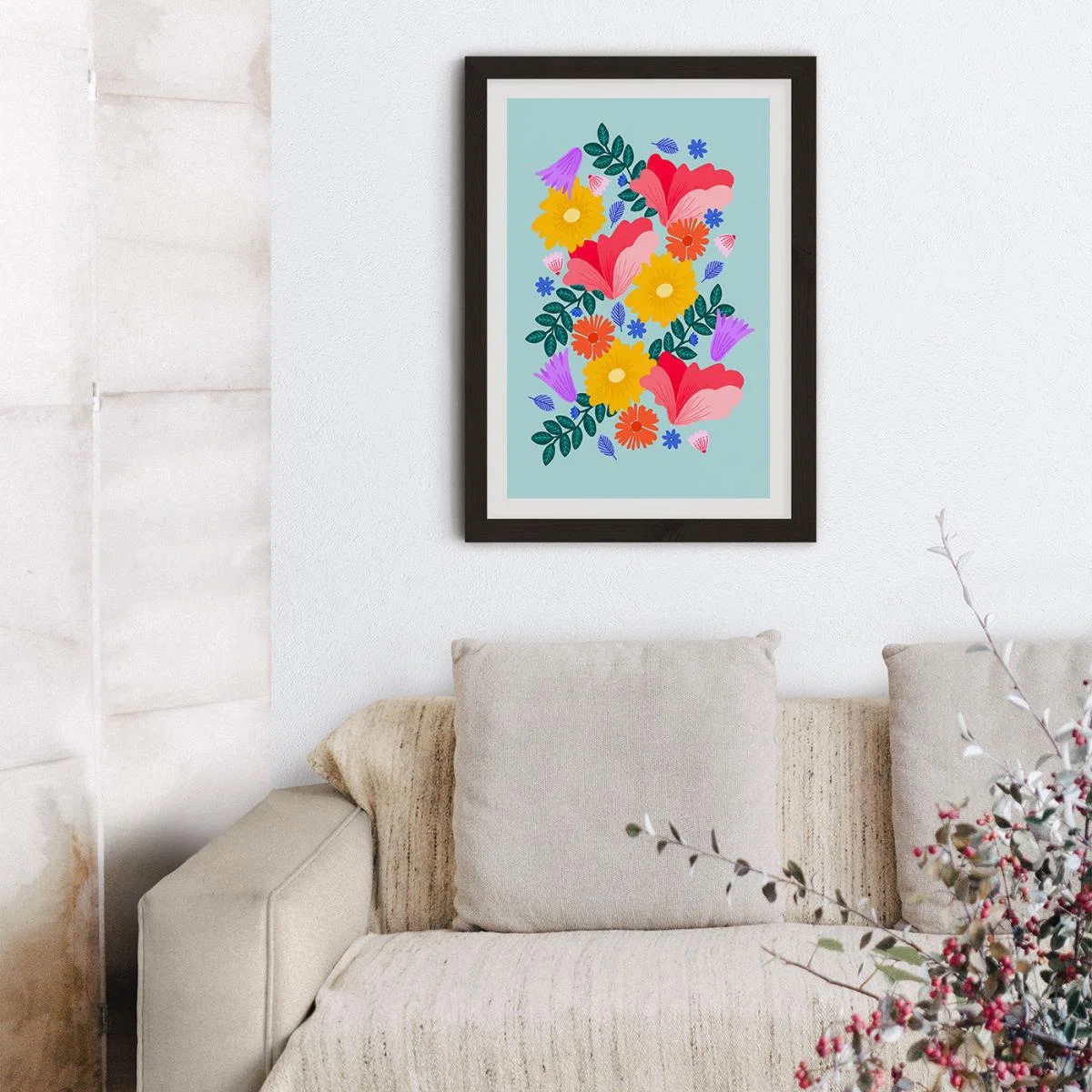 Patient Flowers Art Print Black Frame – image 10