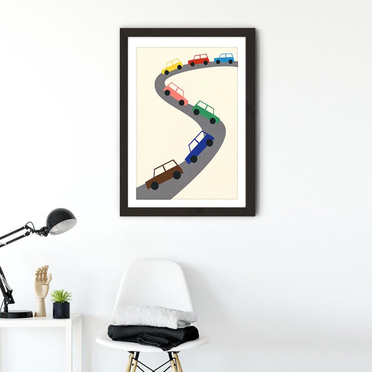 Traffic Art Print Black Frame – image 2