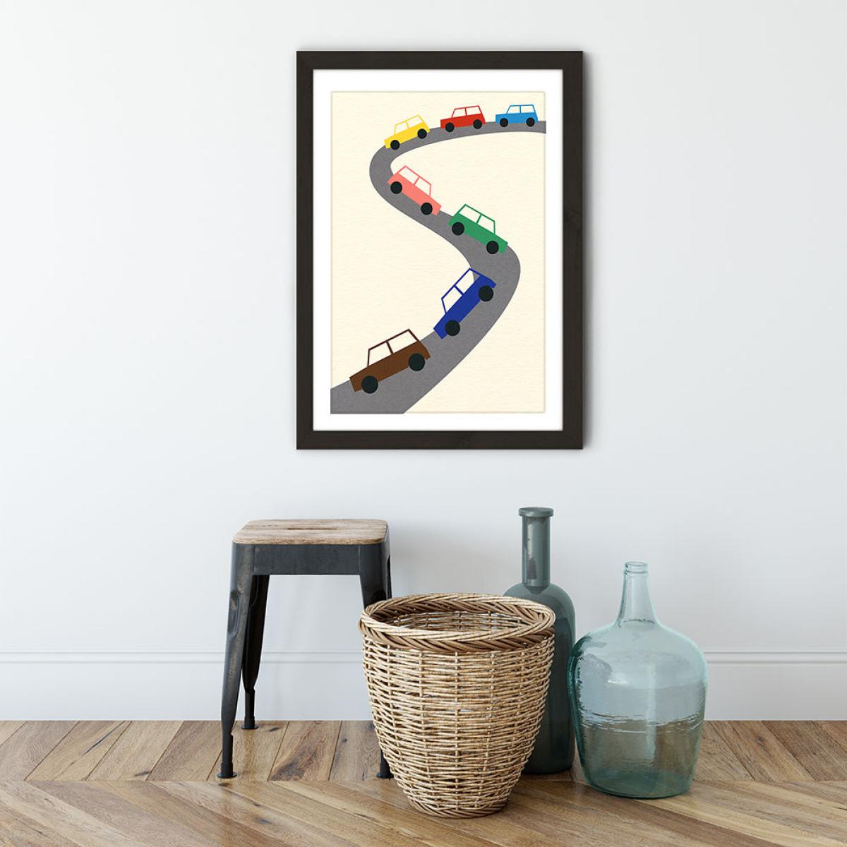 Traffic Art Print Black Frame – image 3