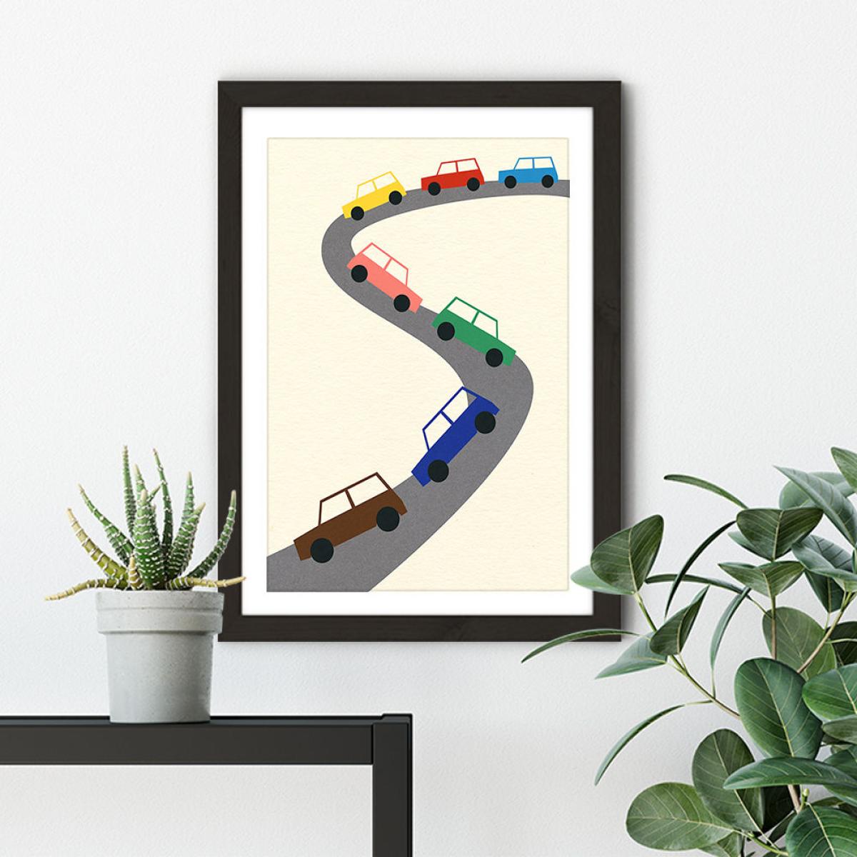 Traffic Art Print Black Frame – image 4