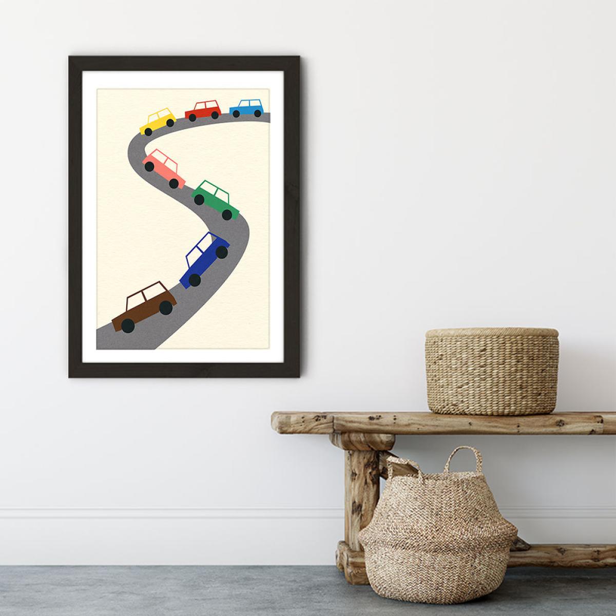 Traffic Art Print Black Frame – image 6