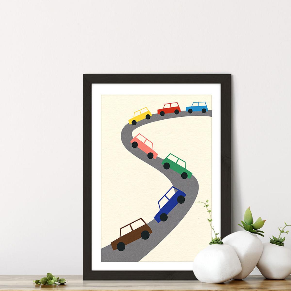 Traffic Art Print Black Frame – image 7