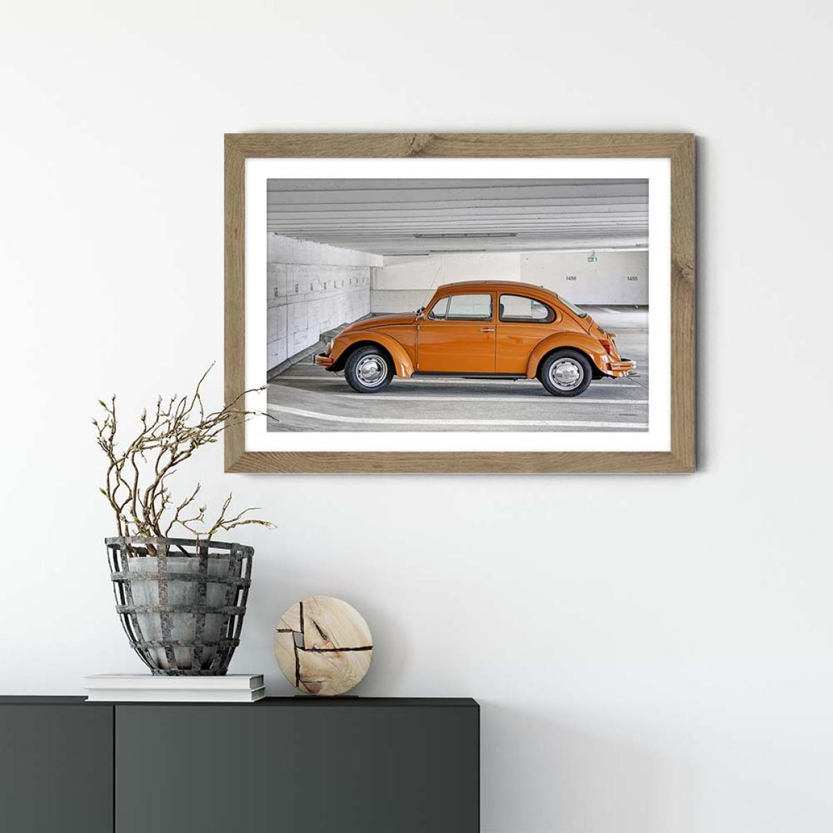 Beetle Art Print Oak Frame – image 2