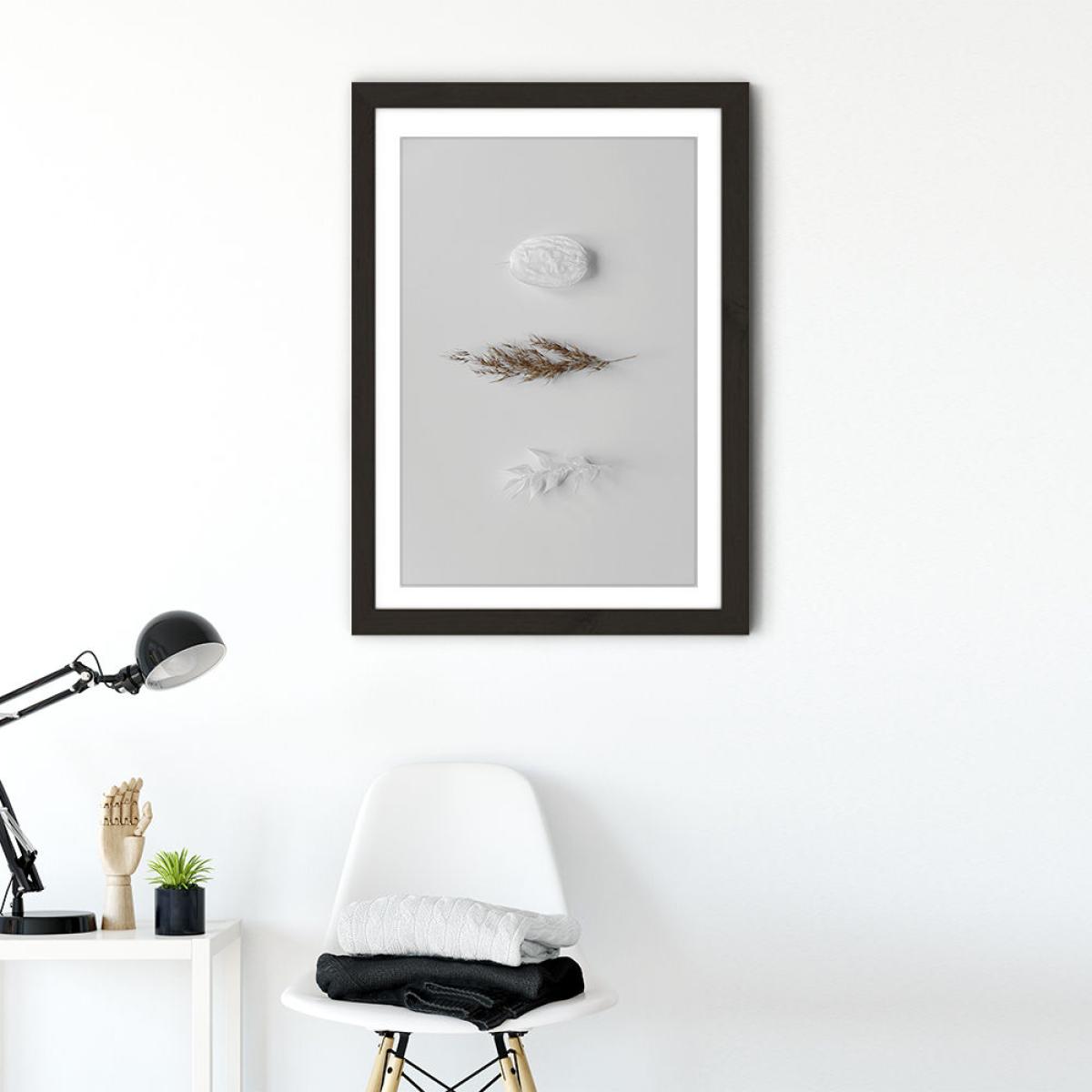 Stones & Branches II Art Print Black Frame – image 2