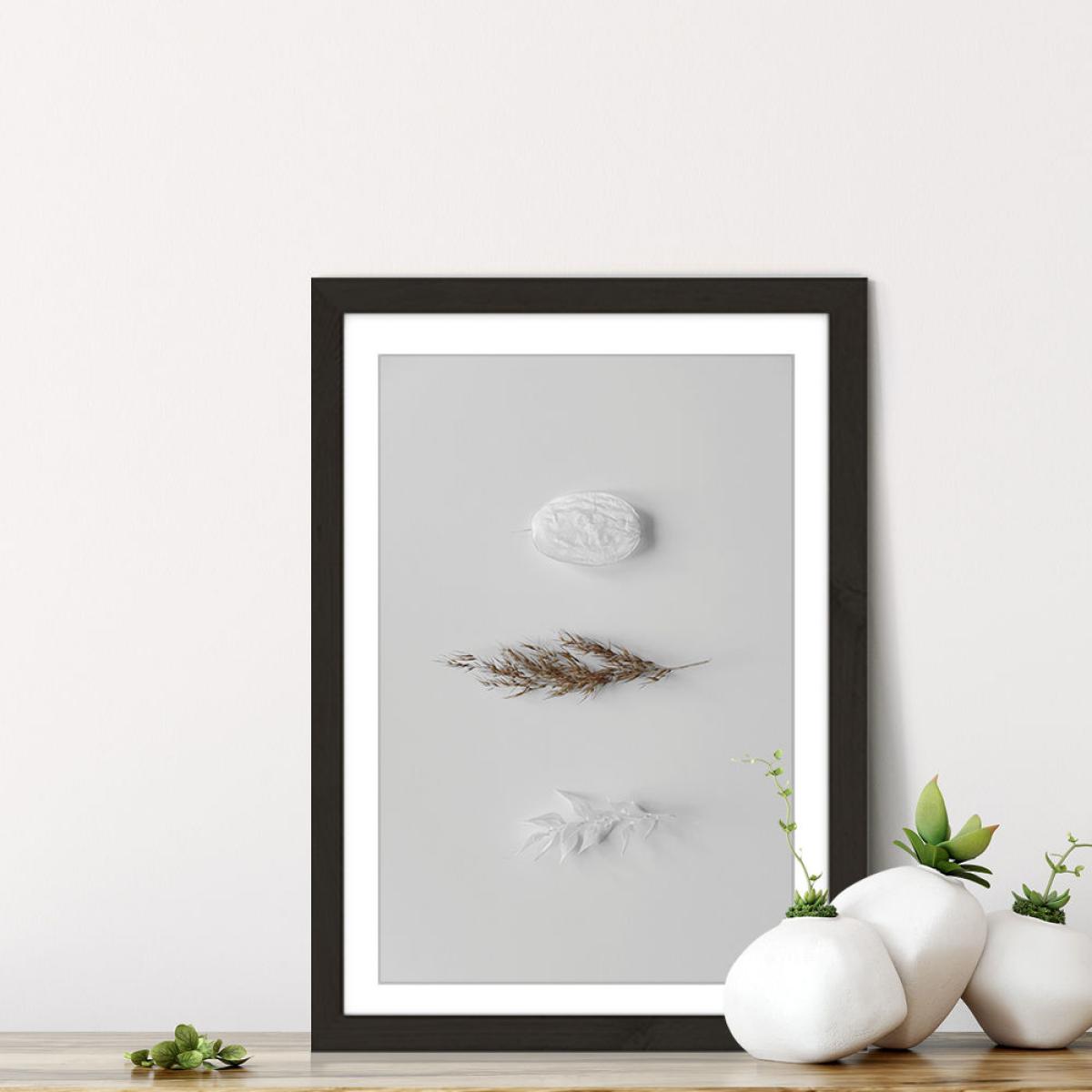 Stones & Branches II Art Print Black Frame – image 6