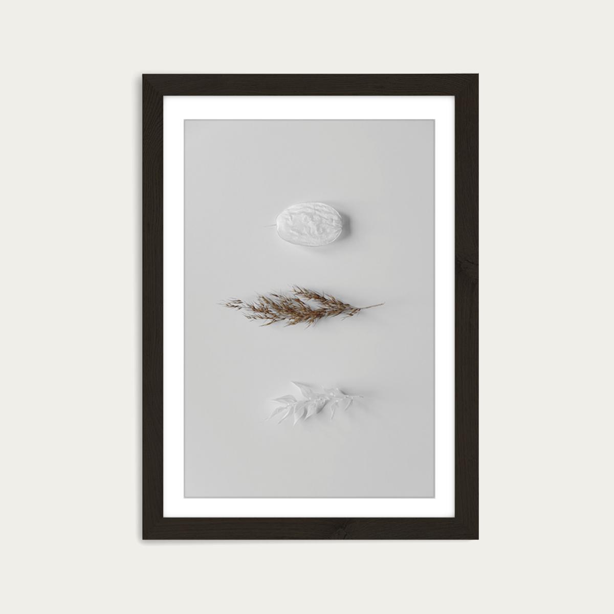 Stones & Branches II Art Print Black Frame – image 1