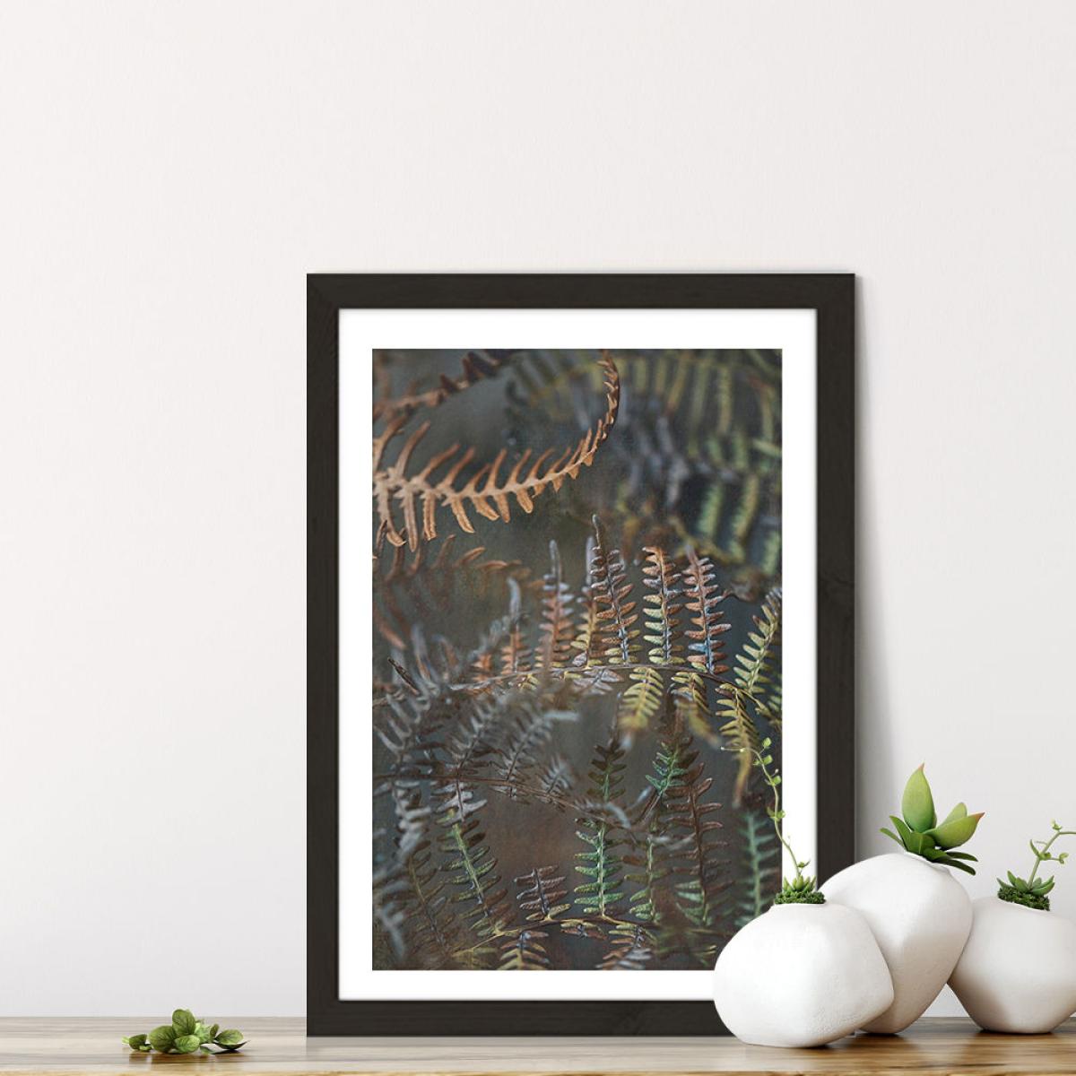 Earthy Ferns 2 Art Print Black Frame – image 6