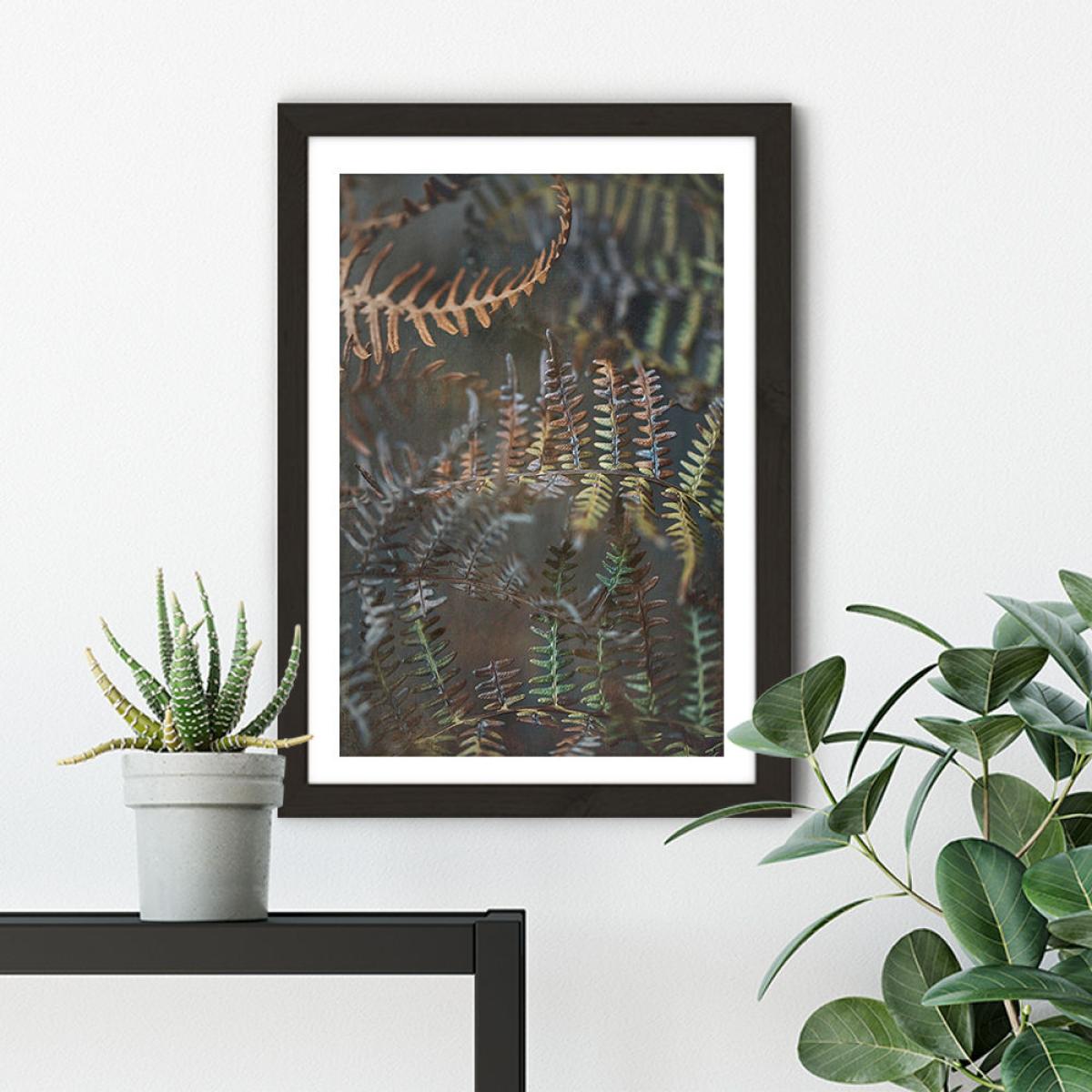 Earthy Ferns 2 Art Print Black Frame – image 7