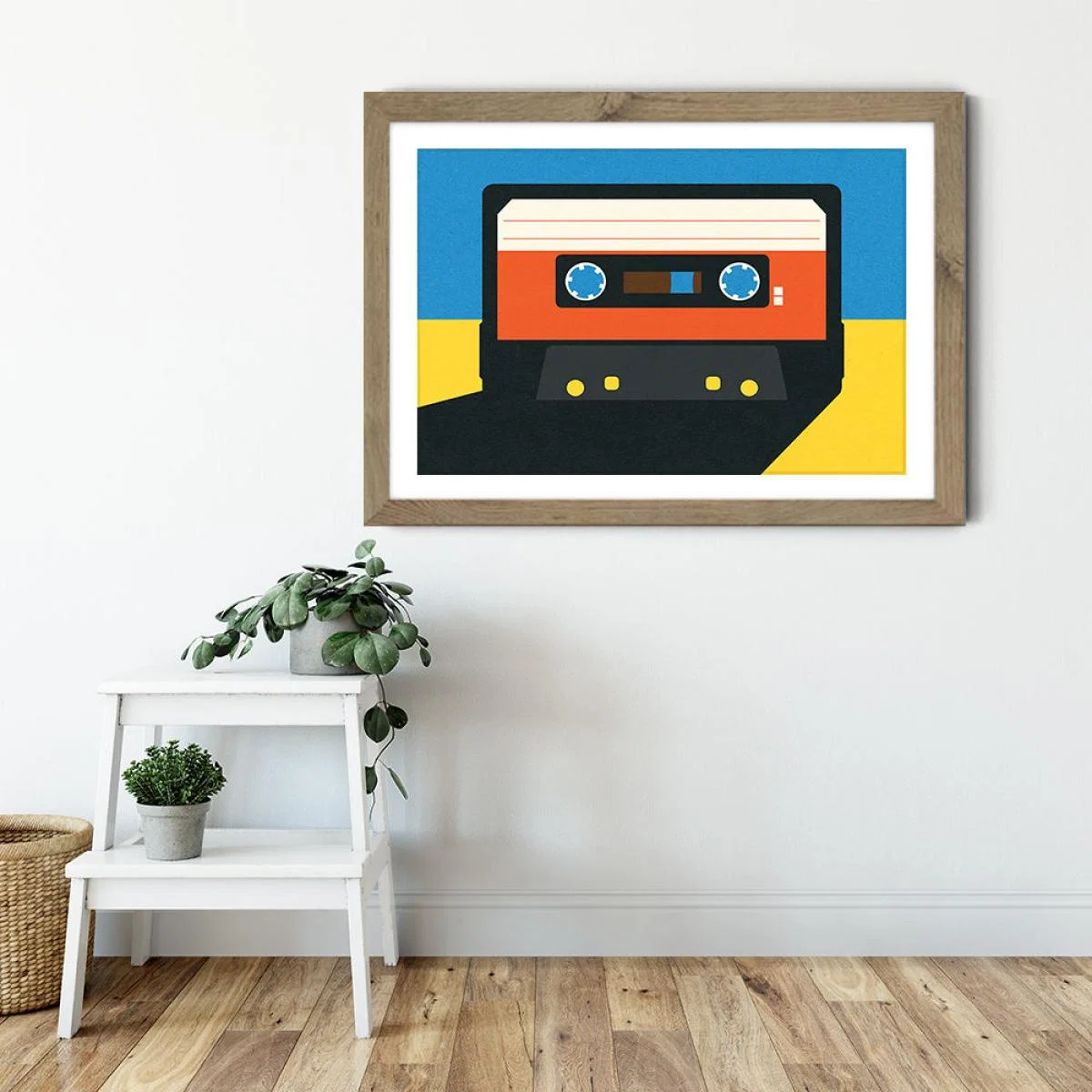 Black Tape Art Print Oak Frame – image 4