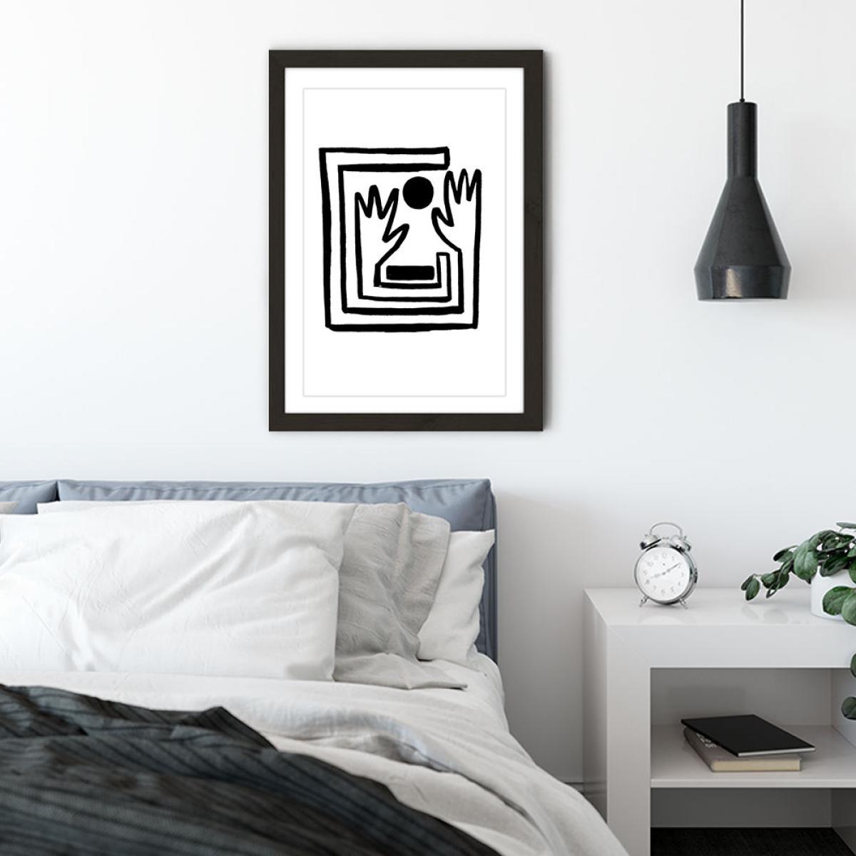Hands V Art Print Black Frame – image 4