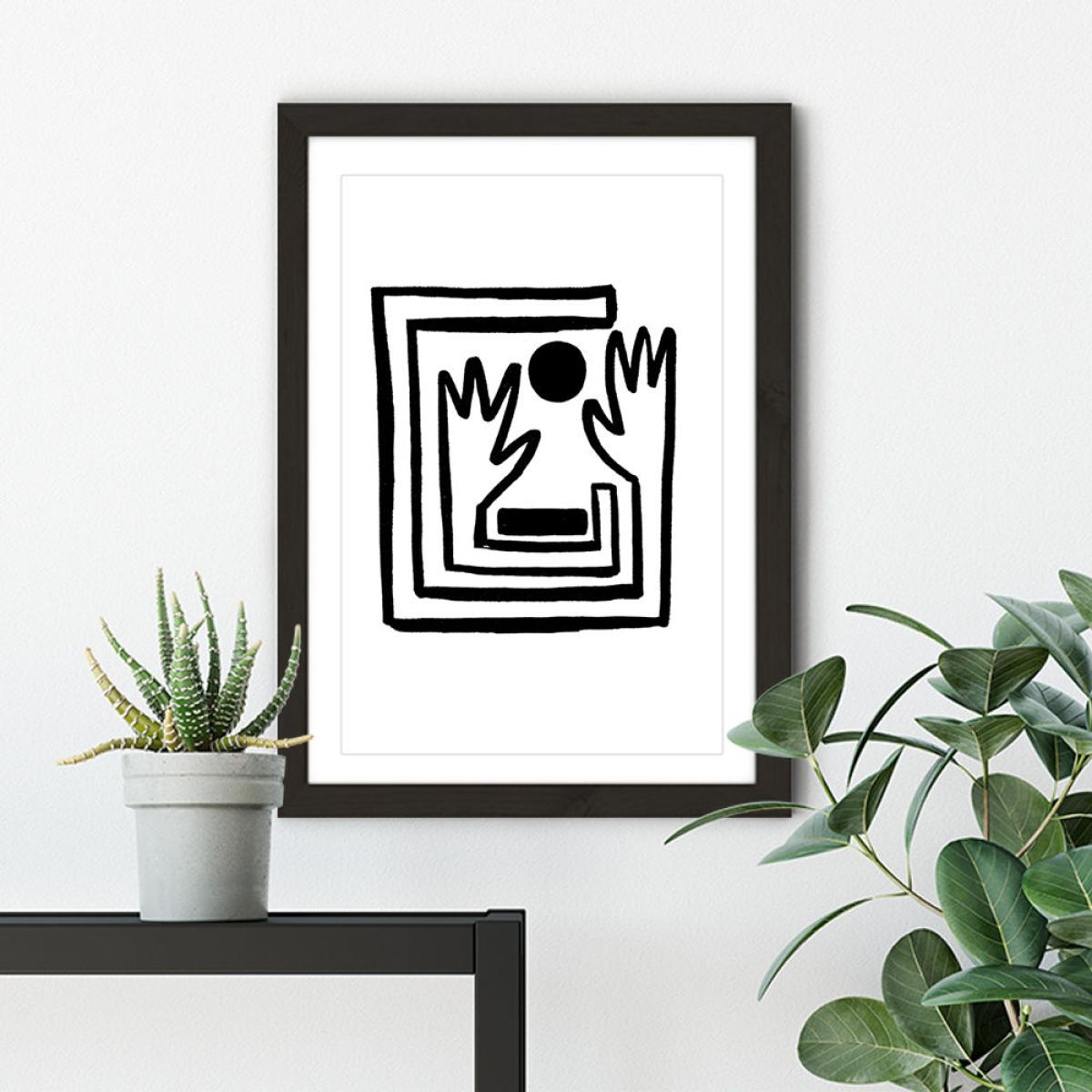 Hands V Art Print Black Frame – image 5
