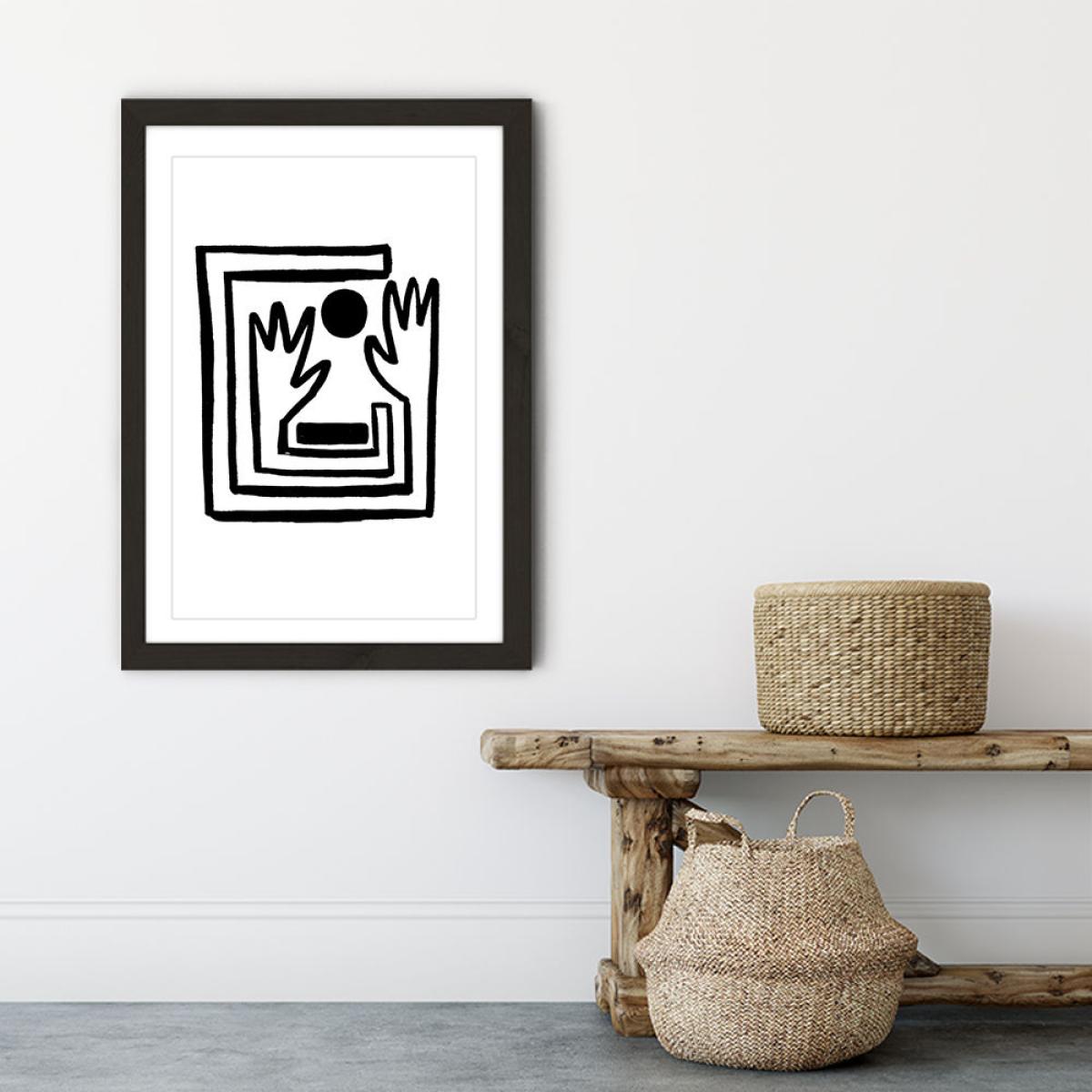 Hands V Art Print Black Frame – image 6