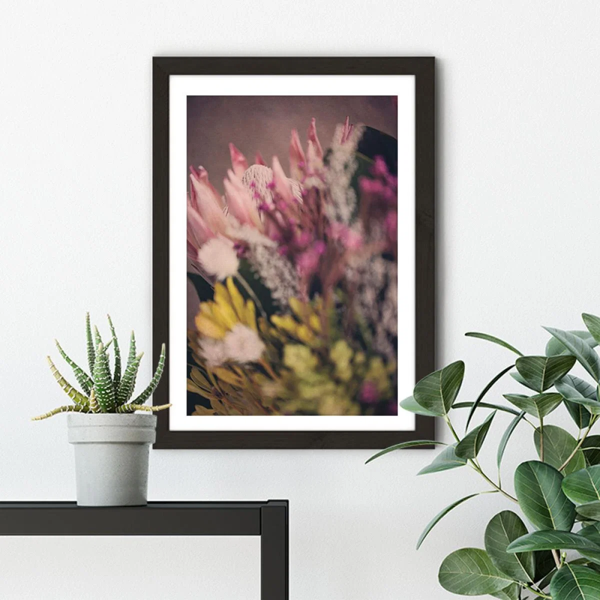 Warm Fynbos 1 Art Print Black Frame – image 4