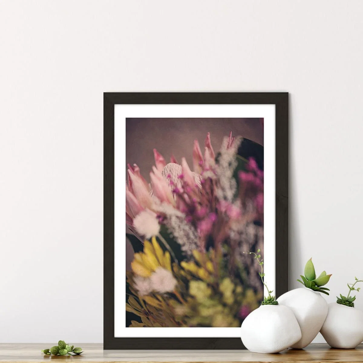 Warm Fynbos 1 Art Print Black Frame – image 7