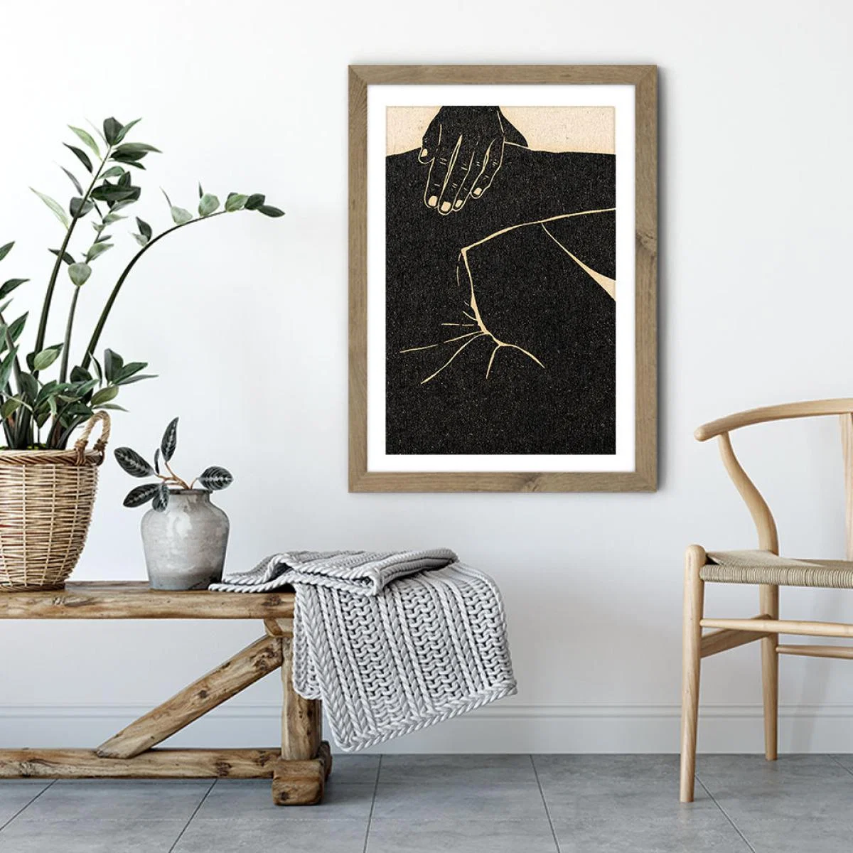 Position II Art Print Oak Frame – image 3