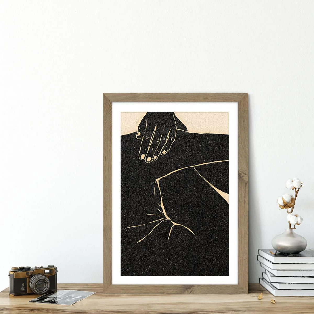 Position II Art Print Oak Frame – image 4