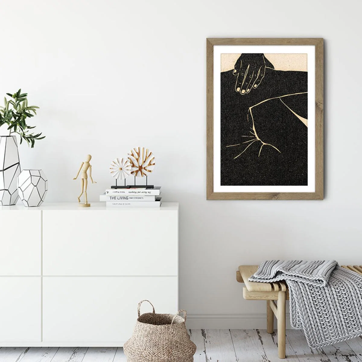 Position II Art Print Oak Frame – image 5