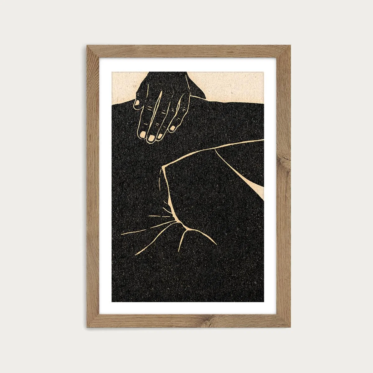 Position II Art Print Oak Frame – image 1