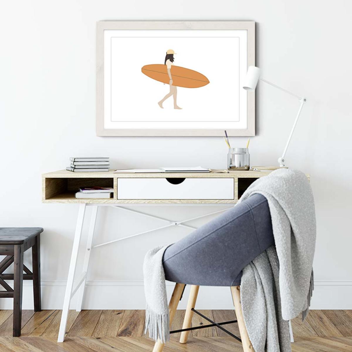 Calm Sunset Art Print White Frame – image 5