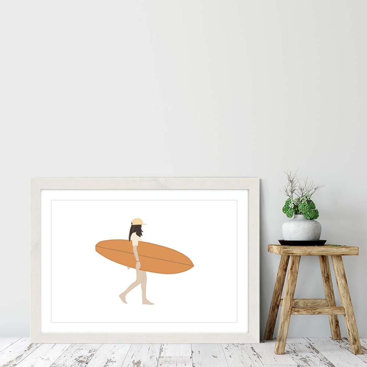 Calm Sunset Art Print White Frame – image 6
