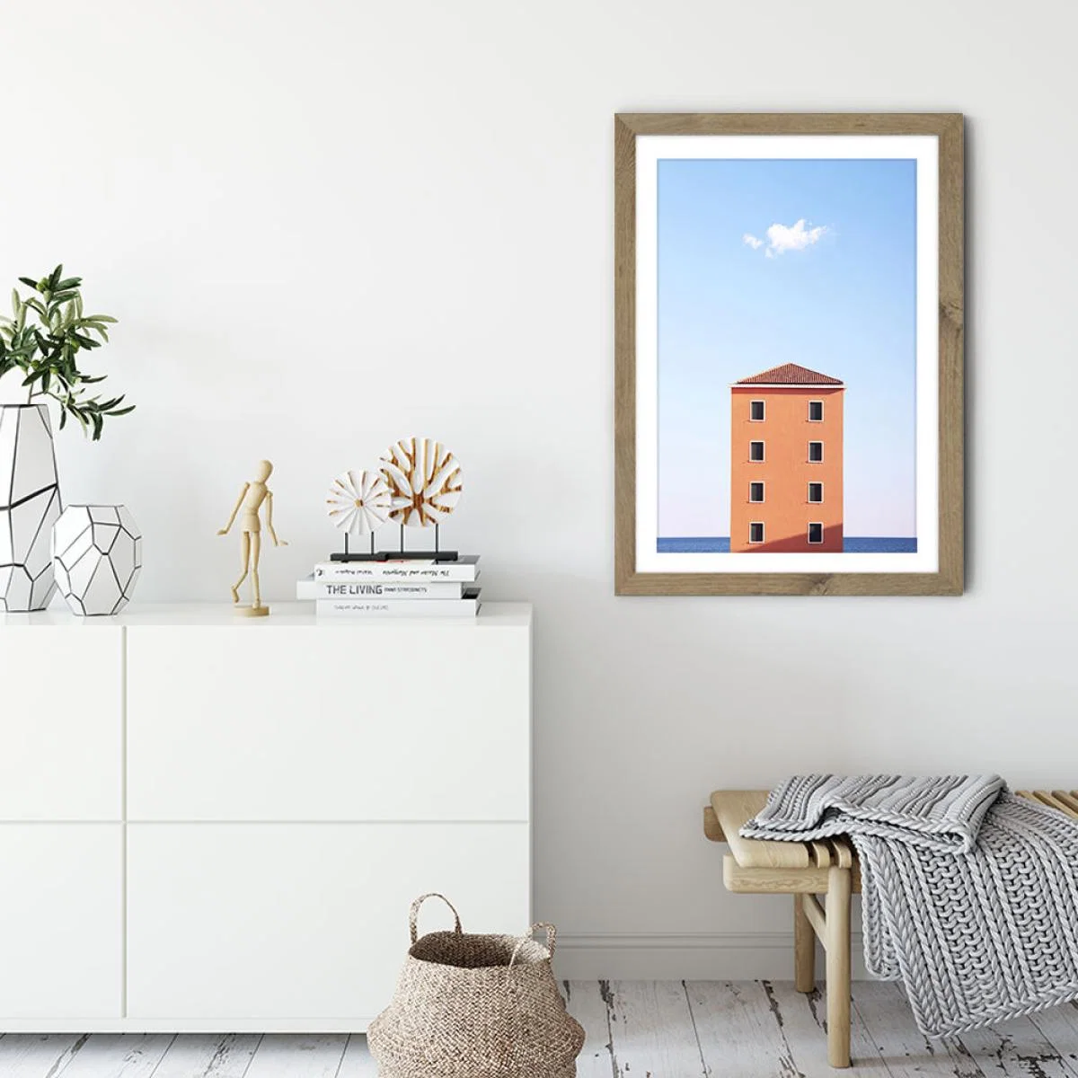 High Rise Art Print Oak Frame – image 3
