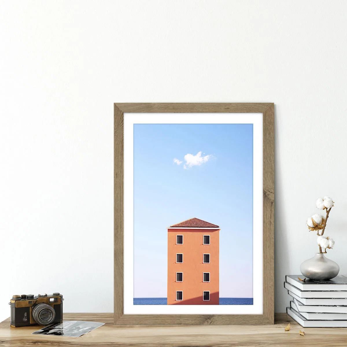 High Rise Art Print Oak Frame – image 4