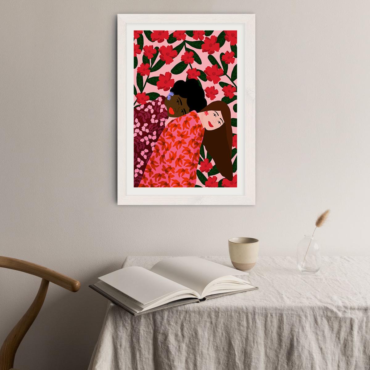 Best Friends Are Always Together Art Print White Frame – image 3