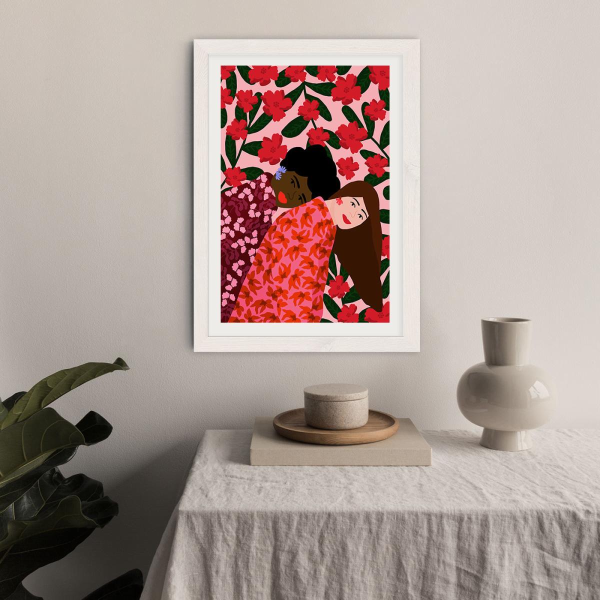 Best Friends Are Always Together Art Print White Frame – image 6