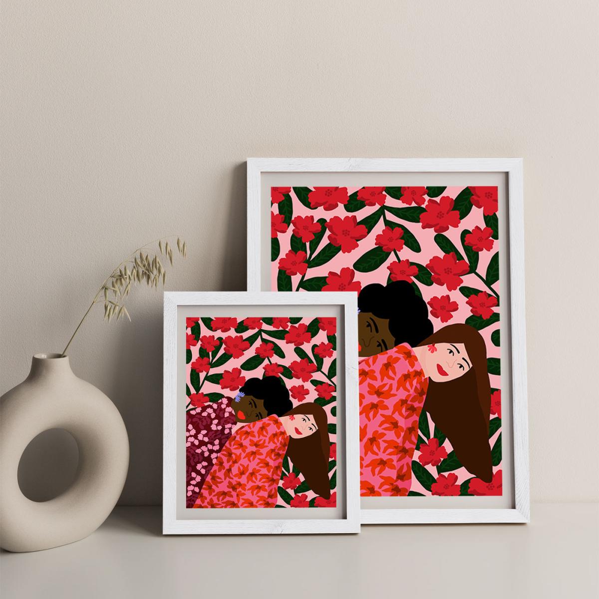 Best Friends Are Always Together Art Print White Frame – image 9