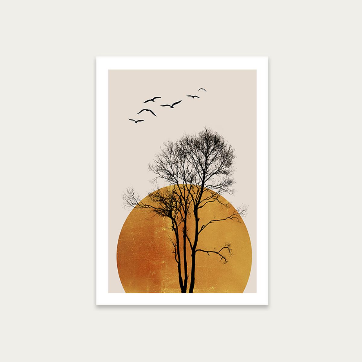 Winter Sunrise Dark Art Print Unframed