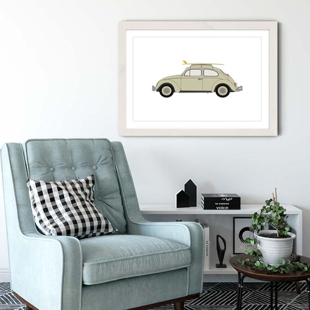 Bug Art Print White Frame – image 4