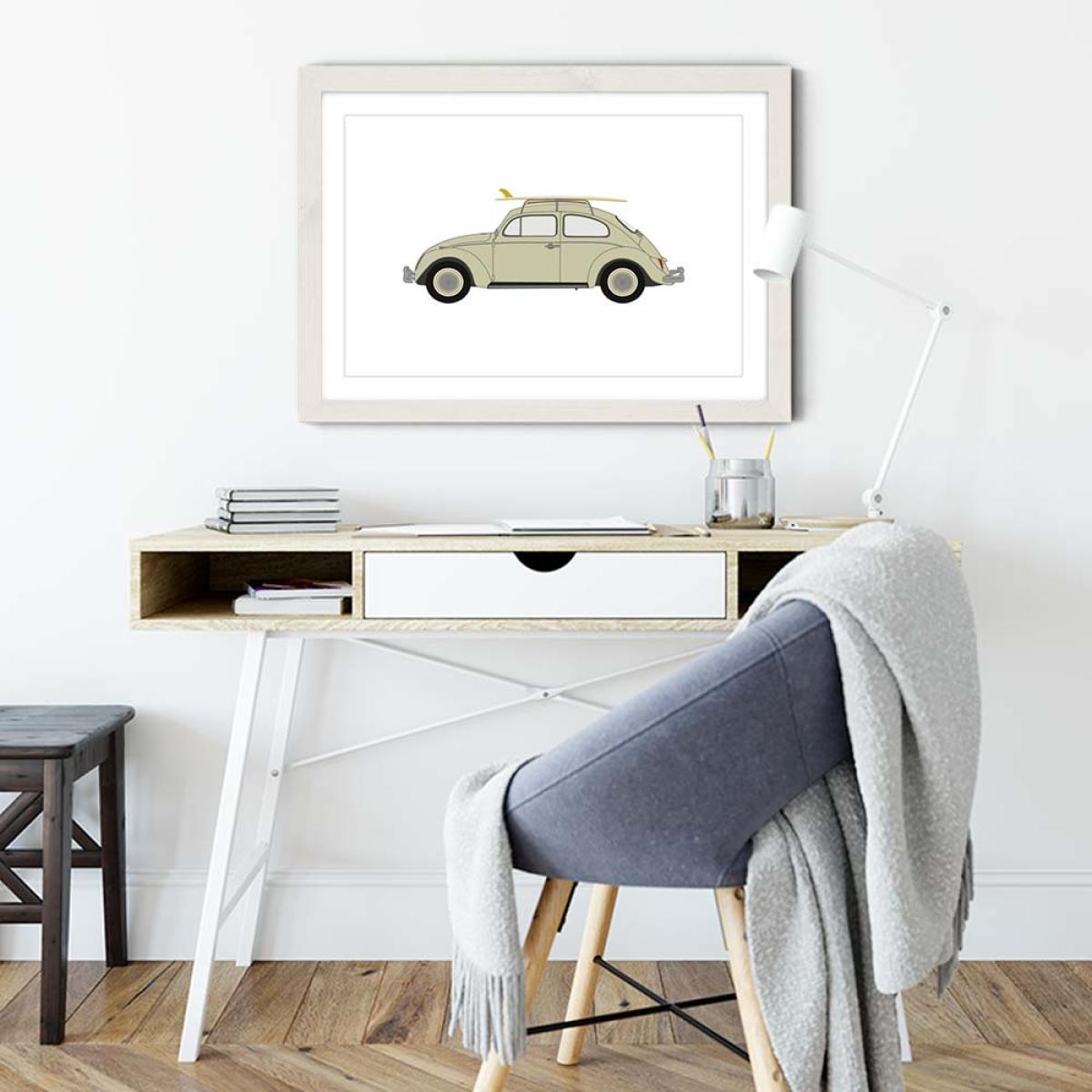 Bug Art Print White Frame – image 5